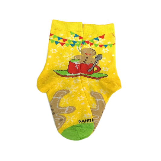 Gingerbread Man Milk Bath Socks from the Sock Panda (Ages 3 - 7)
