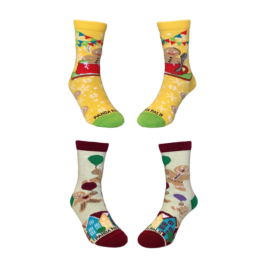 Gingerbread Man Sock Set for Kids (Ages 3 - 7)