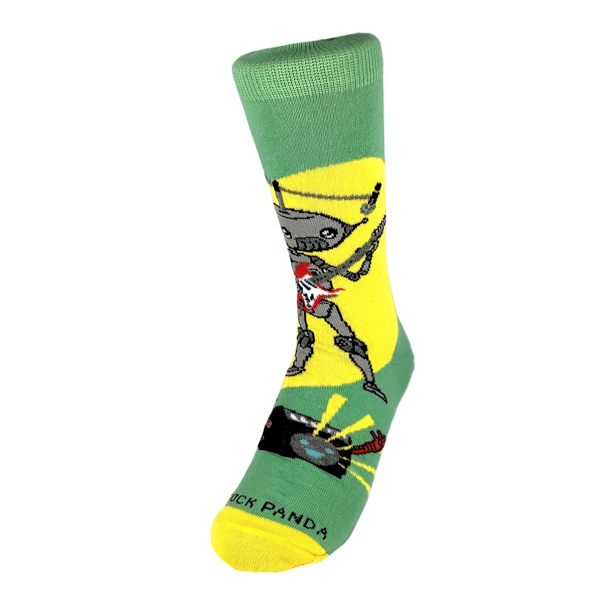 Guitar Playing Musical Robot Socks from the Sock Panda (Adult Small - Shoe Sizes 2 - 5)