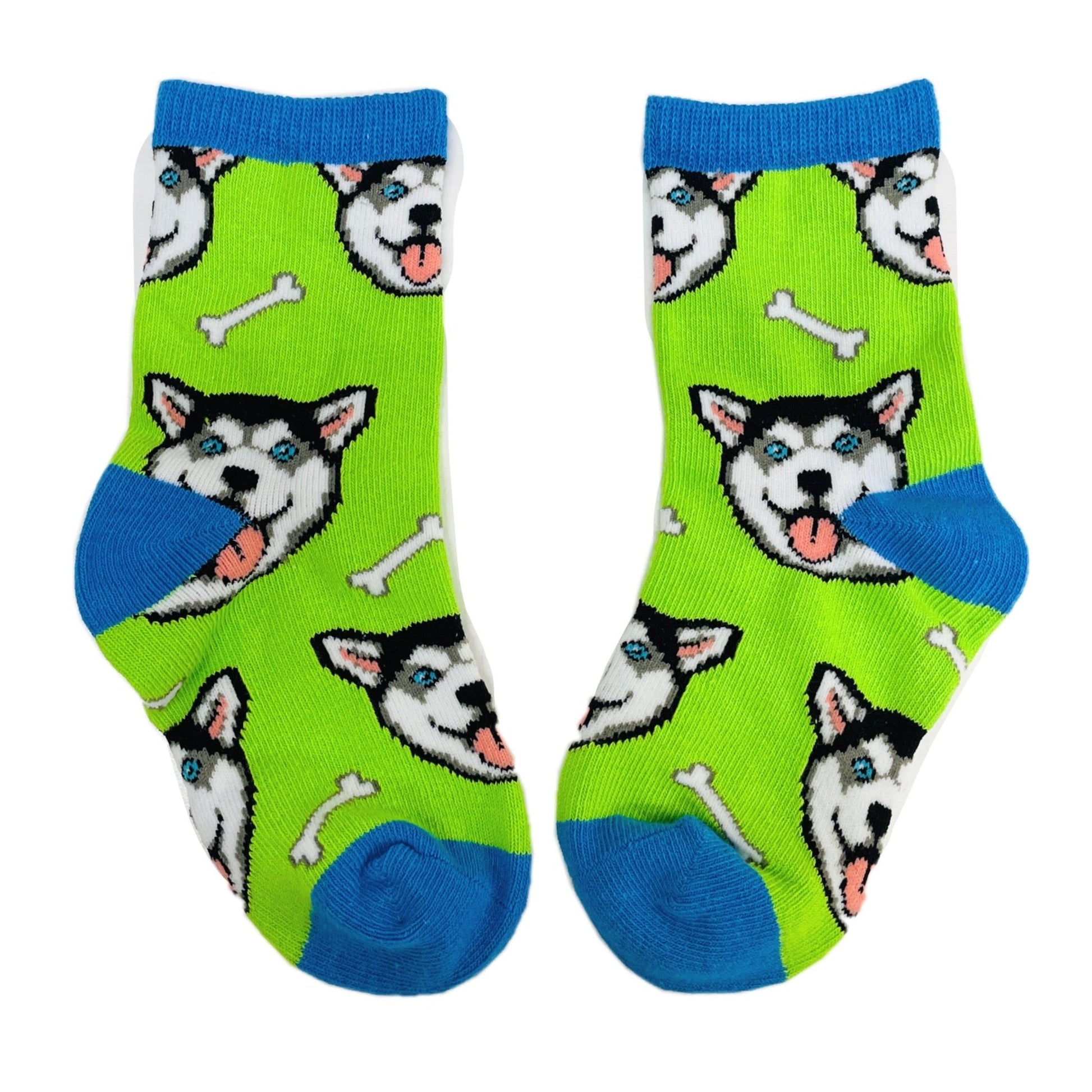 Happy Husky Dog Kids Socks (Ages 0 - 1) (1 - 2)