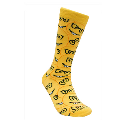 Happy Nerd Face Emoji Socks from the Sock Panda