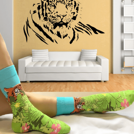 Hidden Tiger in the Jungle Socks from the Sock Panda (Adult Medium)