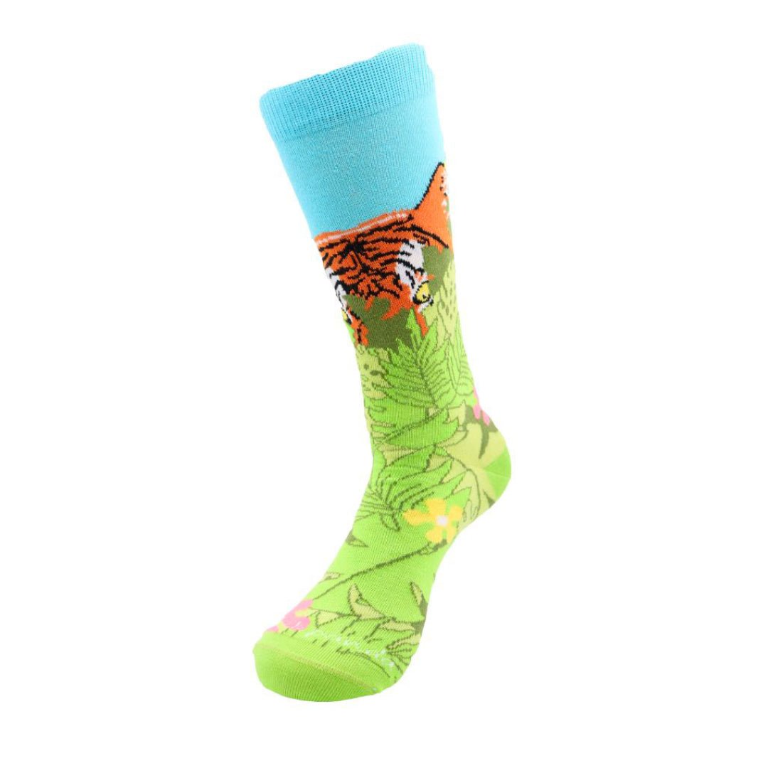 Hidden Tiger in the Jungle Socks from the Sock Panda (Adult Medium)