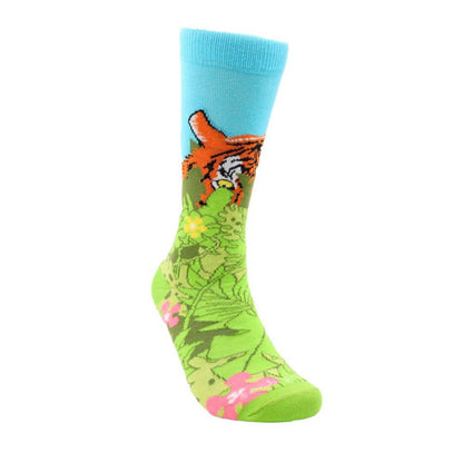 Hidden Tiger in the Jungle Socks from the Sock Panda (Adult Medium)