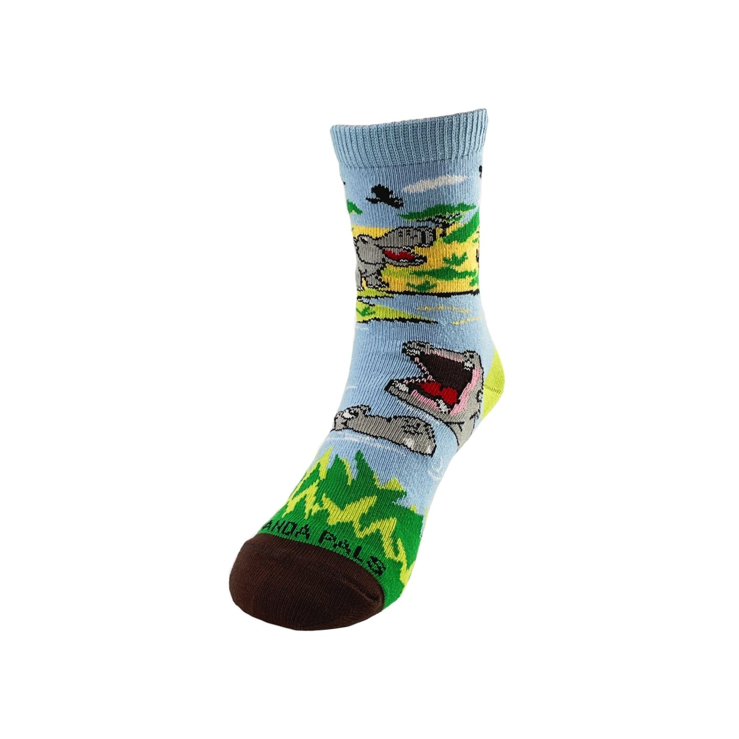 Hippos Playing in a Pond Socks from the Sock Panda (Ages 3 - 7)