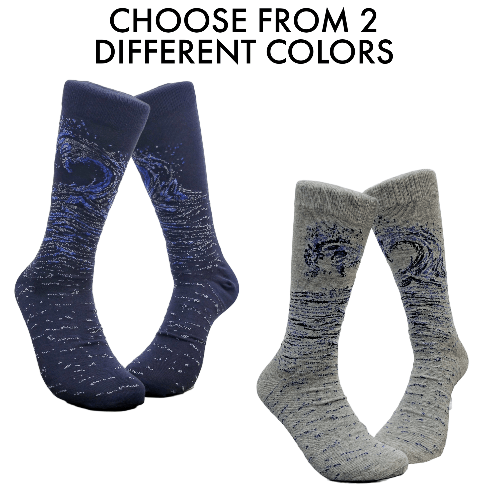 Hokusai's Great Wave Art Socks (Adult Large - Men's Shoe Sizes 8 - 12)