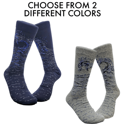 Hokusai's Great Wave Art Socks (Adult Large - Men's Shoe Sizes 8 - 12)