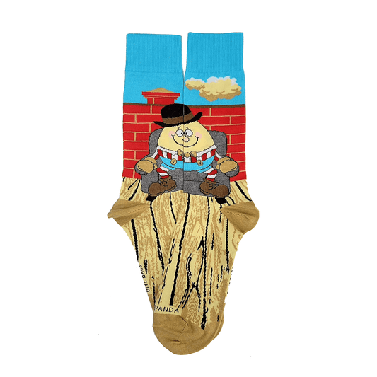 Humpty Dumpty Sits in a Chair Socks from the Sock Panda (Adult Large - Men's Shoe Sizes 8 - 12)