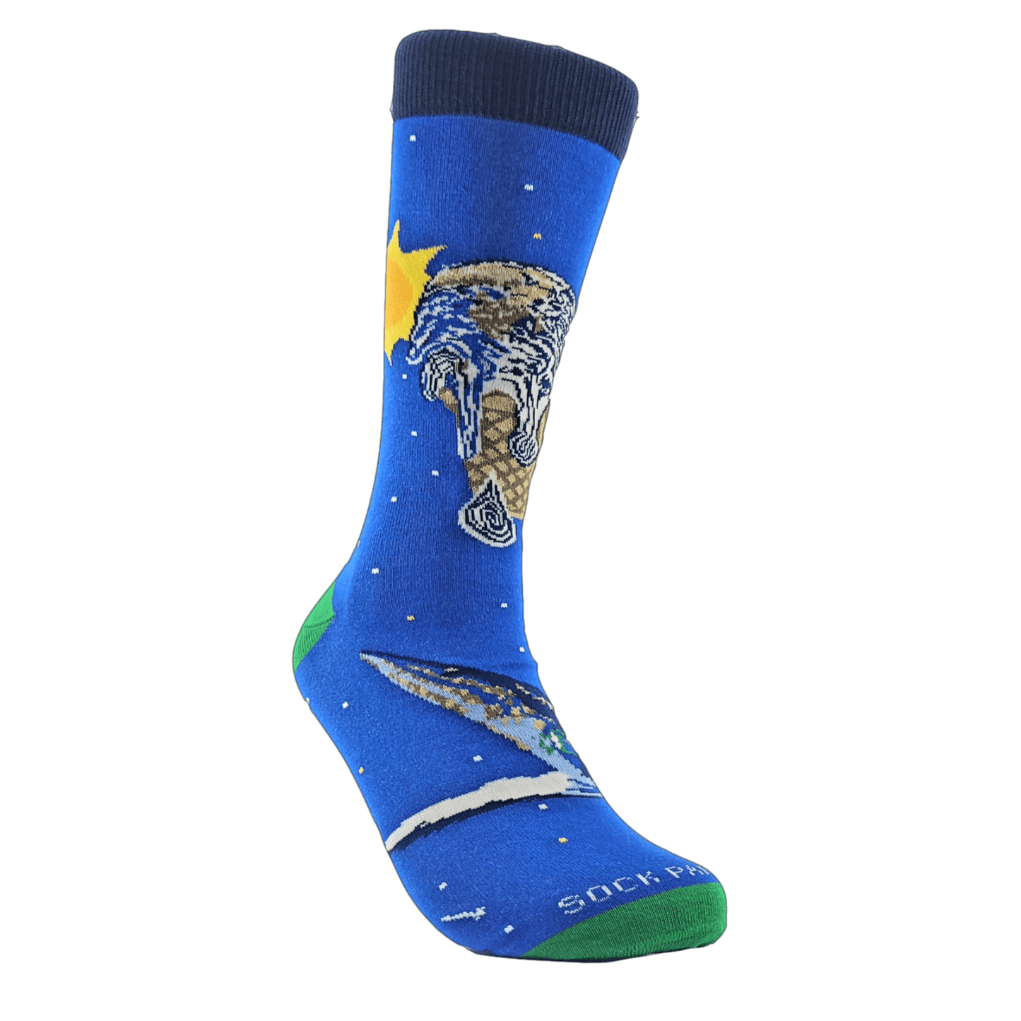 Ice Cream Cone Earth Socks from the Sock Panda (Adult Large - Men's Shoe Sizes 8 - 12)