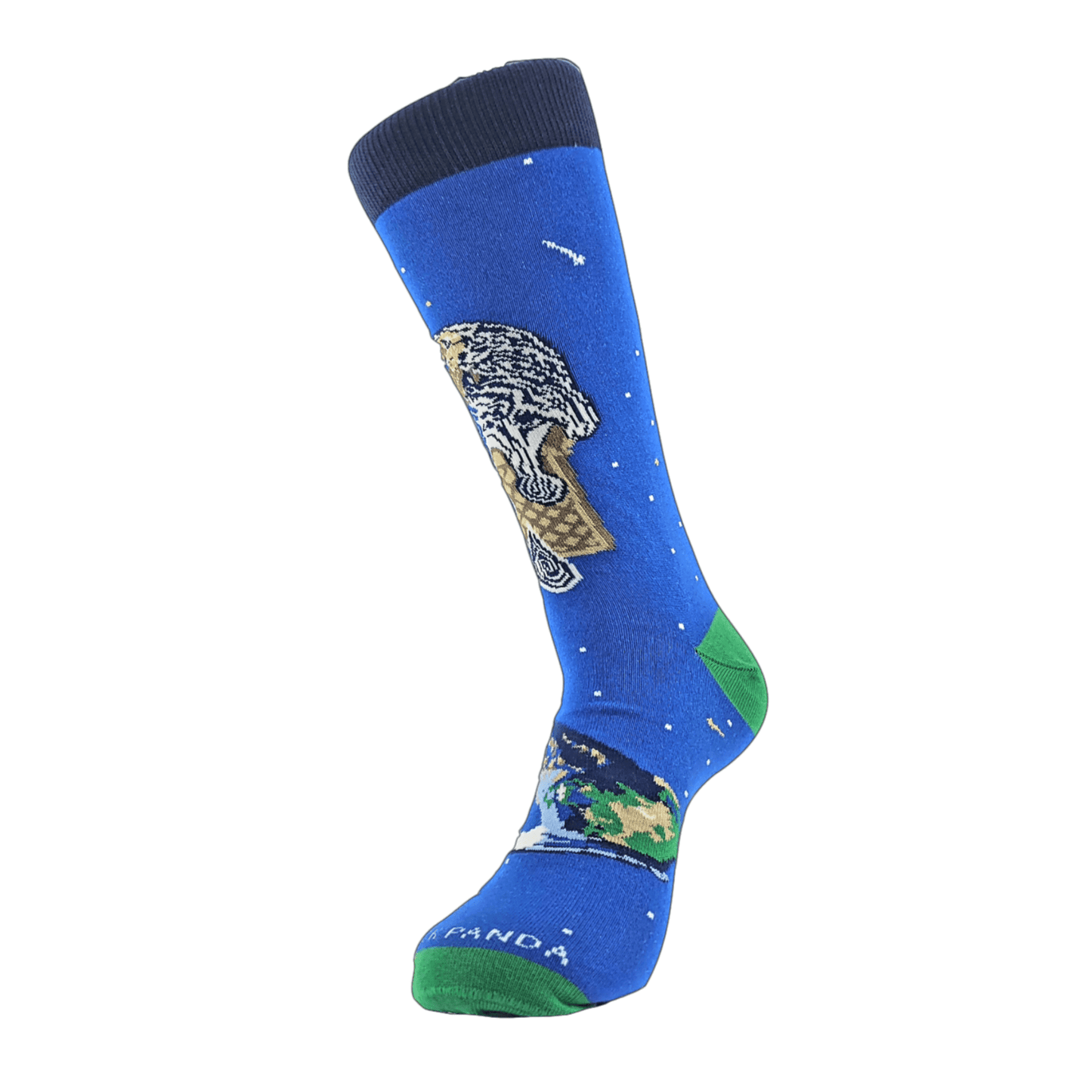 Ice Cream Cone Earth Socks from the Sock Panda (Adult Large - Men's Shoe Sizes 8 - 12)