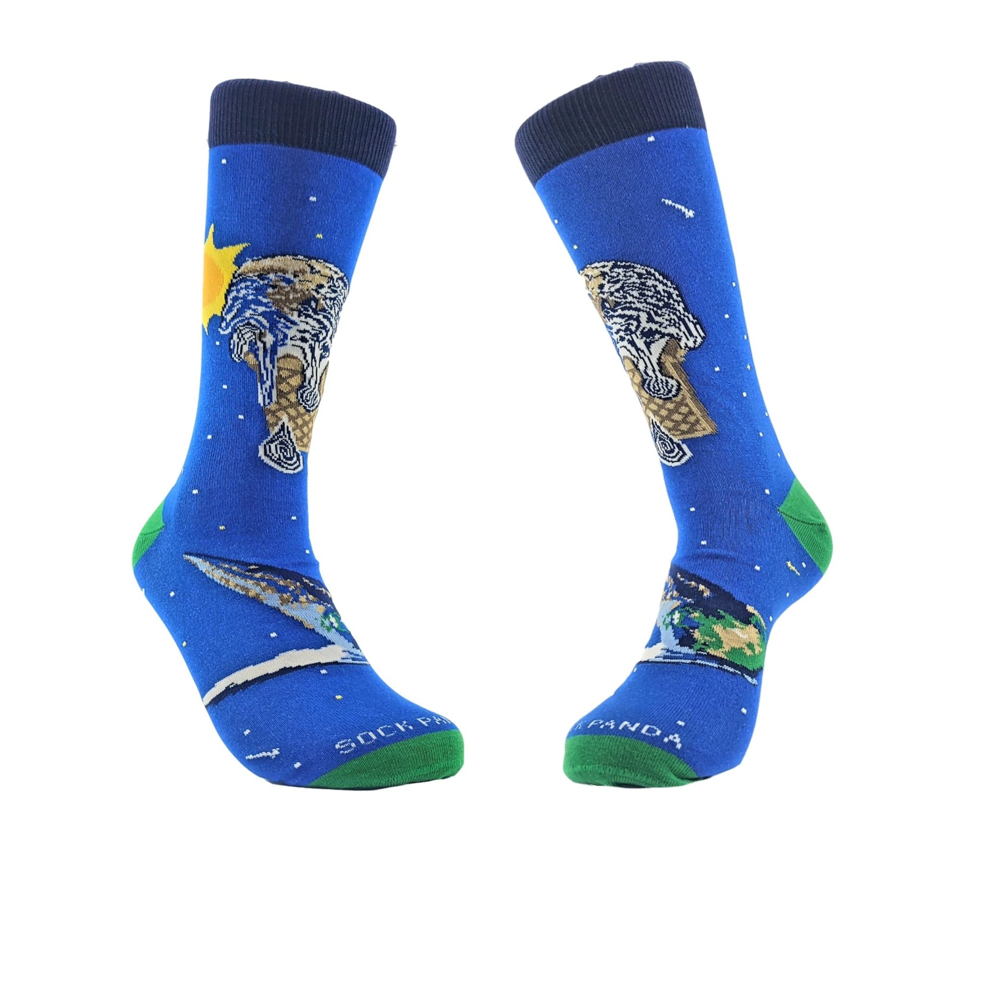 Ice Cream Cone Earth Socks from the Sock Panda (Adult Large - Men's Shoe Sizes 8 - 12)