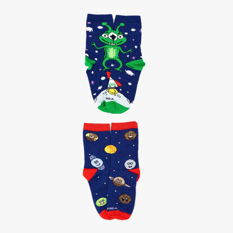 Space Adventure Socks (Set of Two) (Ages 0-7)