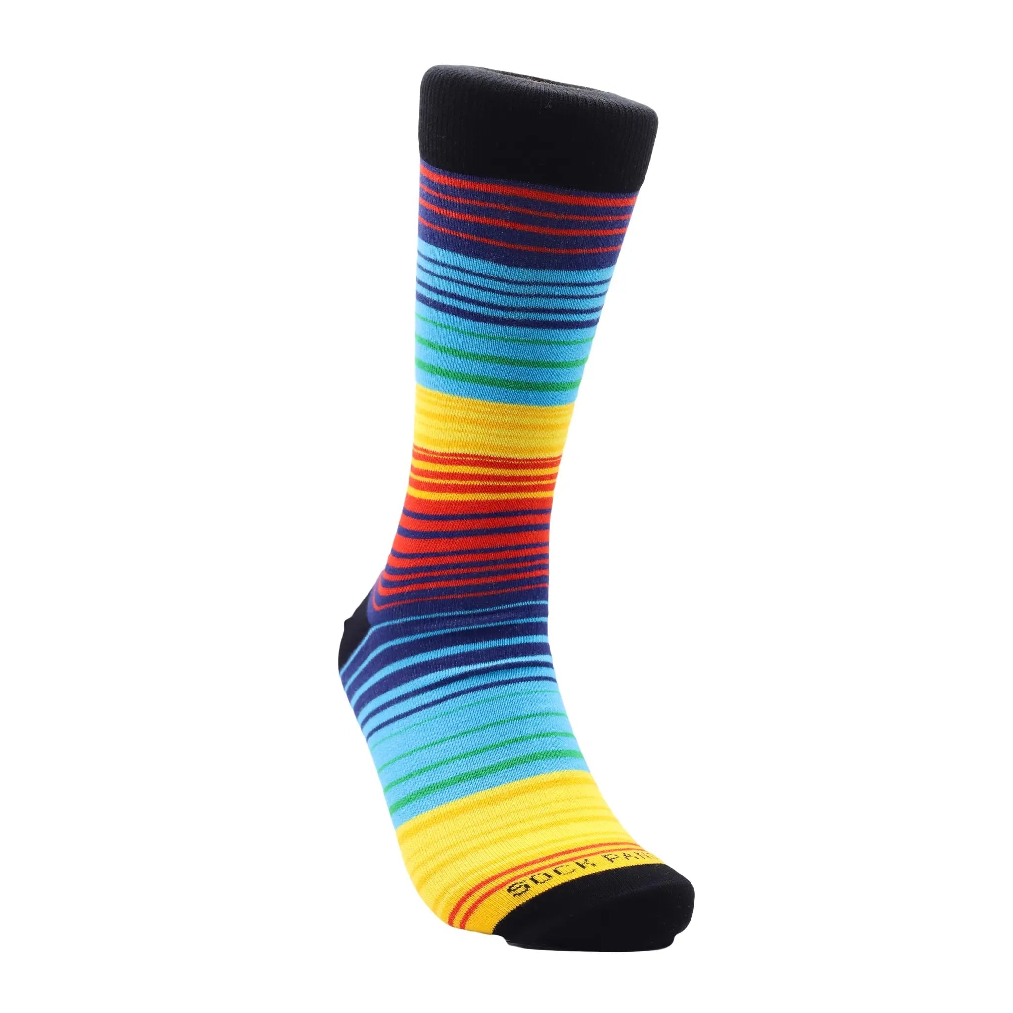 Vibrant Rainbow Stripes Socks from the Sock Panda