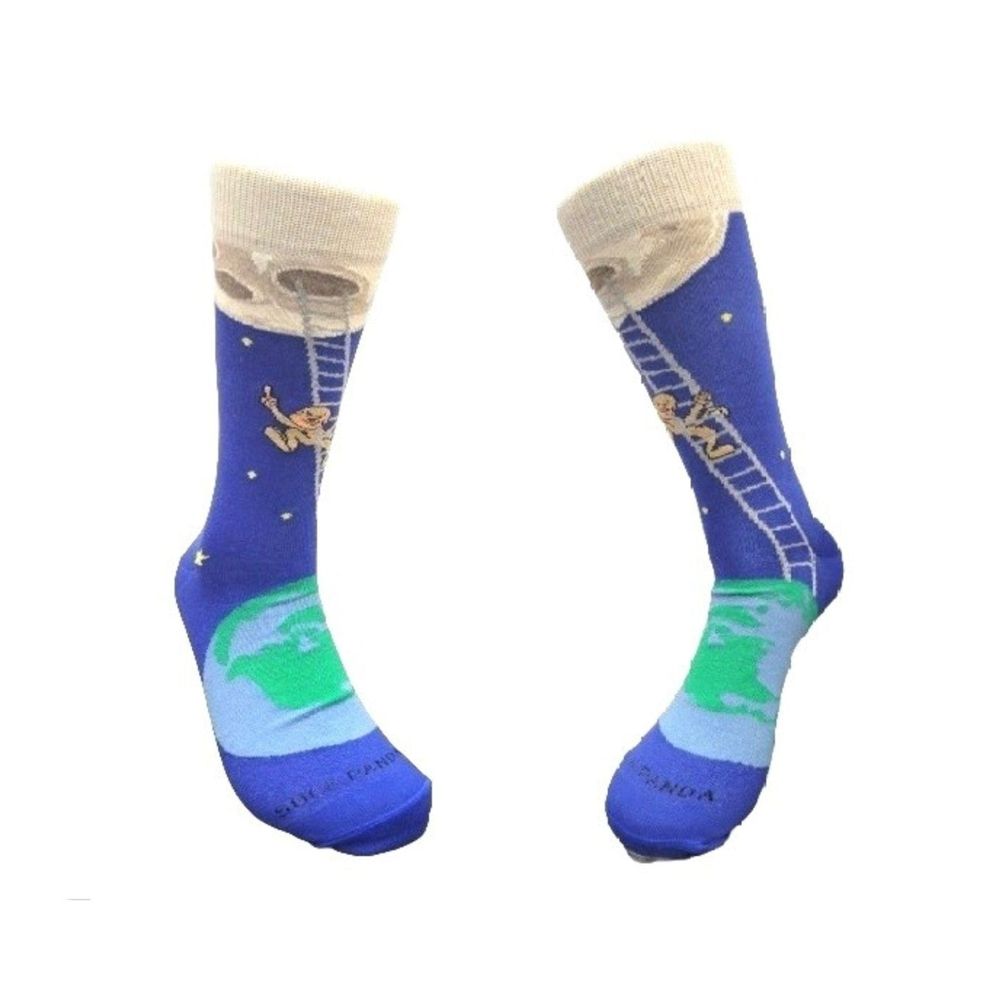 It is Good to Dream - Monkey Climbing Ladder to the Moon Socks from the Sock Panda