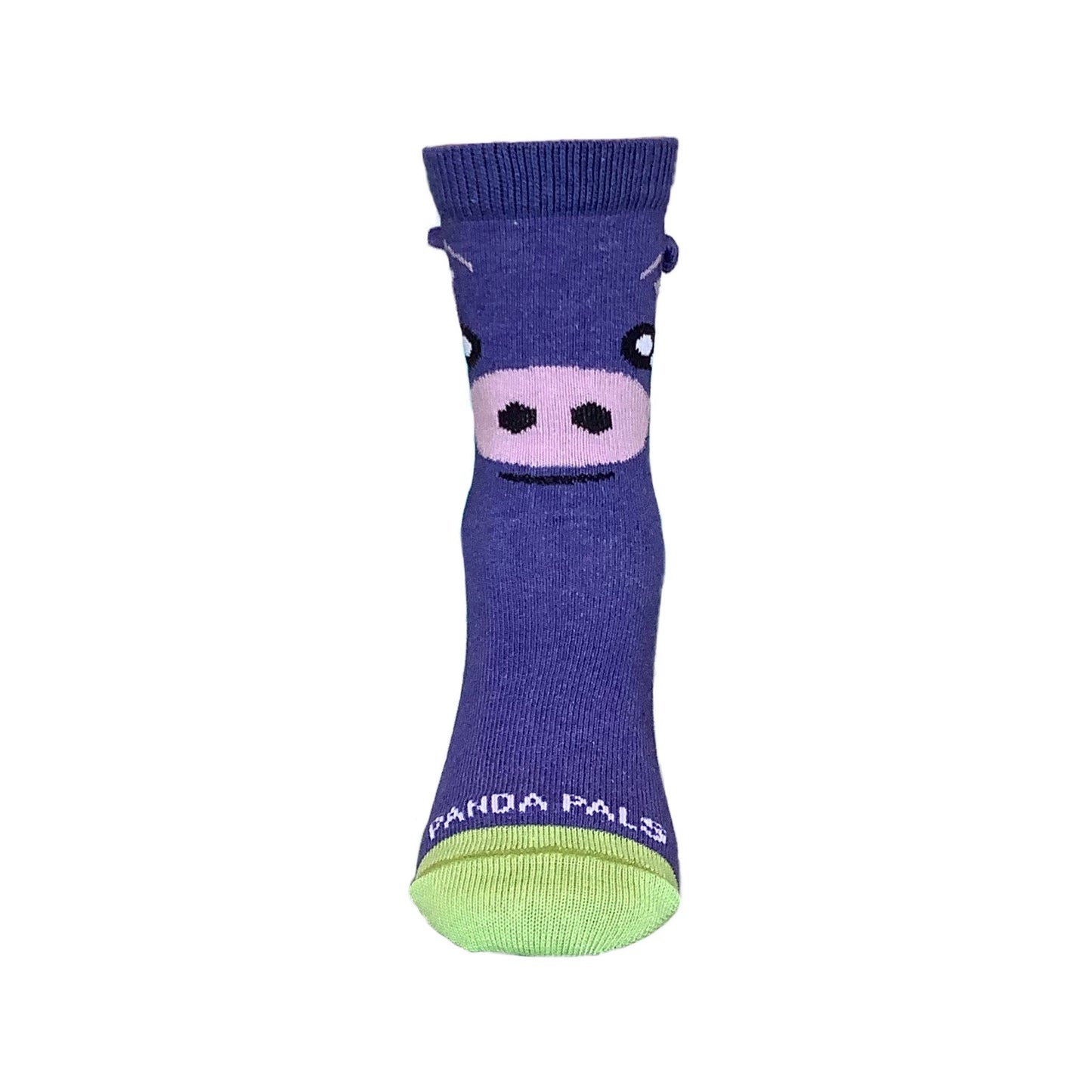 Joyful Purple Pig Socks (Ages 3 - 5)