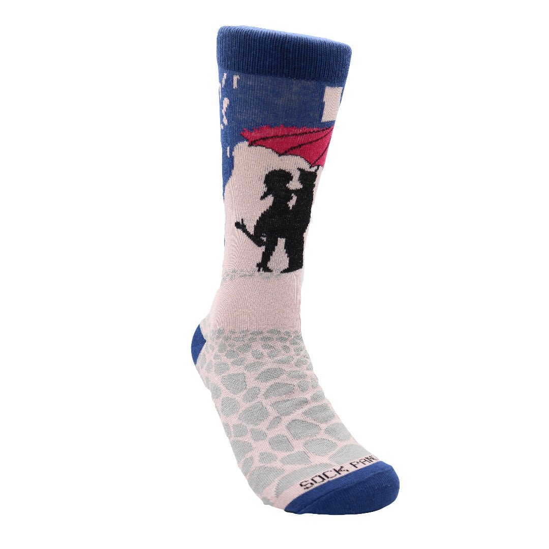 Kissing in the Rain Socks from the Sock Panda (Adult Medium - Women's Shoe Sizes 5 - 10)