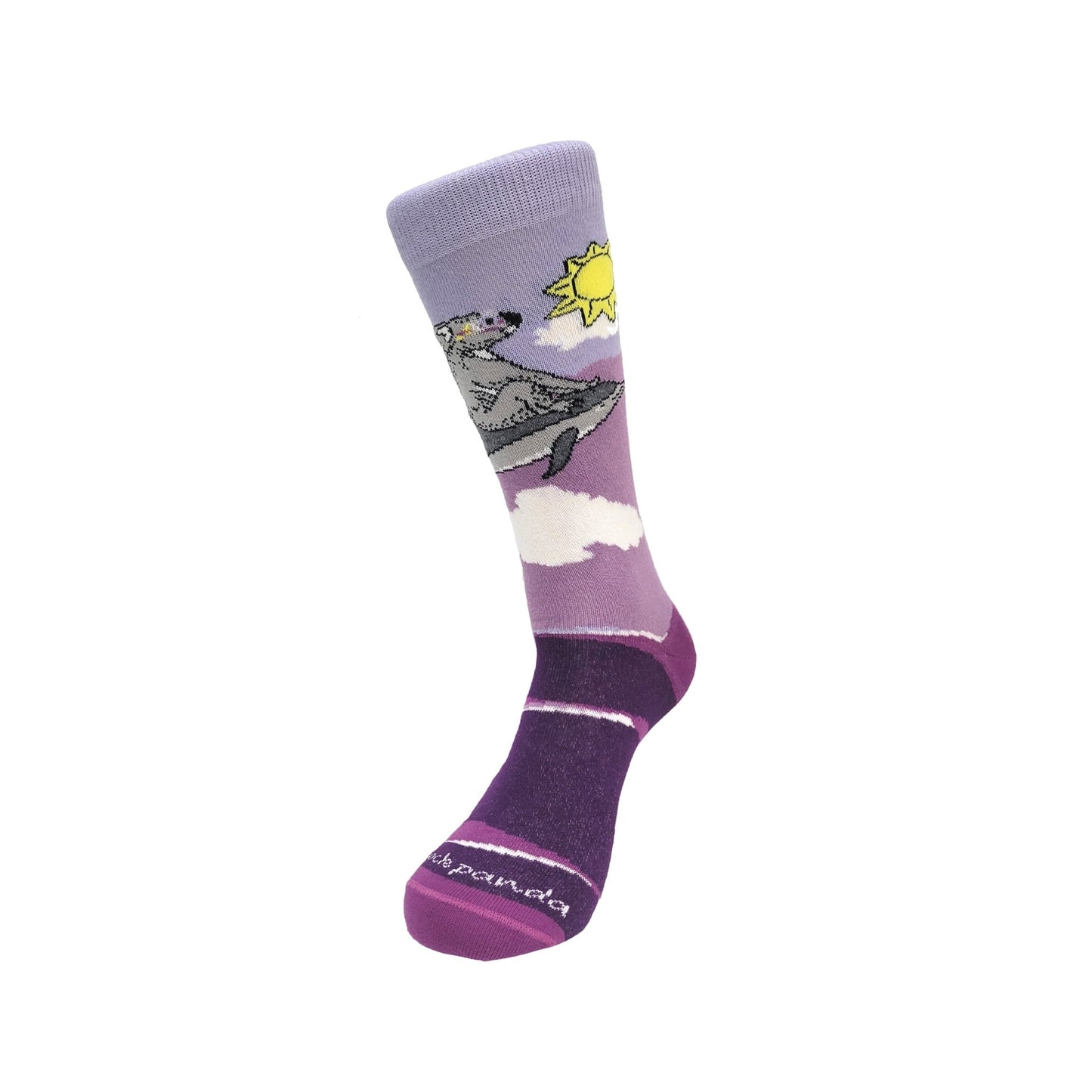 Koala Riding a Dolphin Socks from the Sock Panda (Adult Medium - Women's Shoe Sizes 5 - 10)