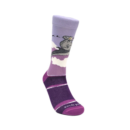 Koala Riding a Dolphin Socks from the Sock Panda (Adult Medium - Women's Shoe Sizes 5 - 10)