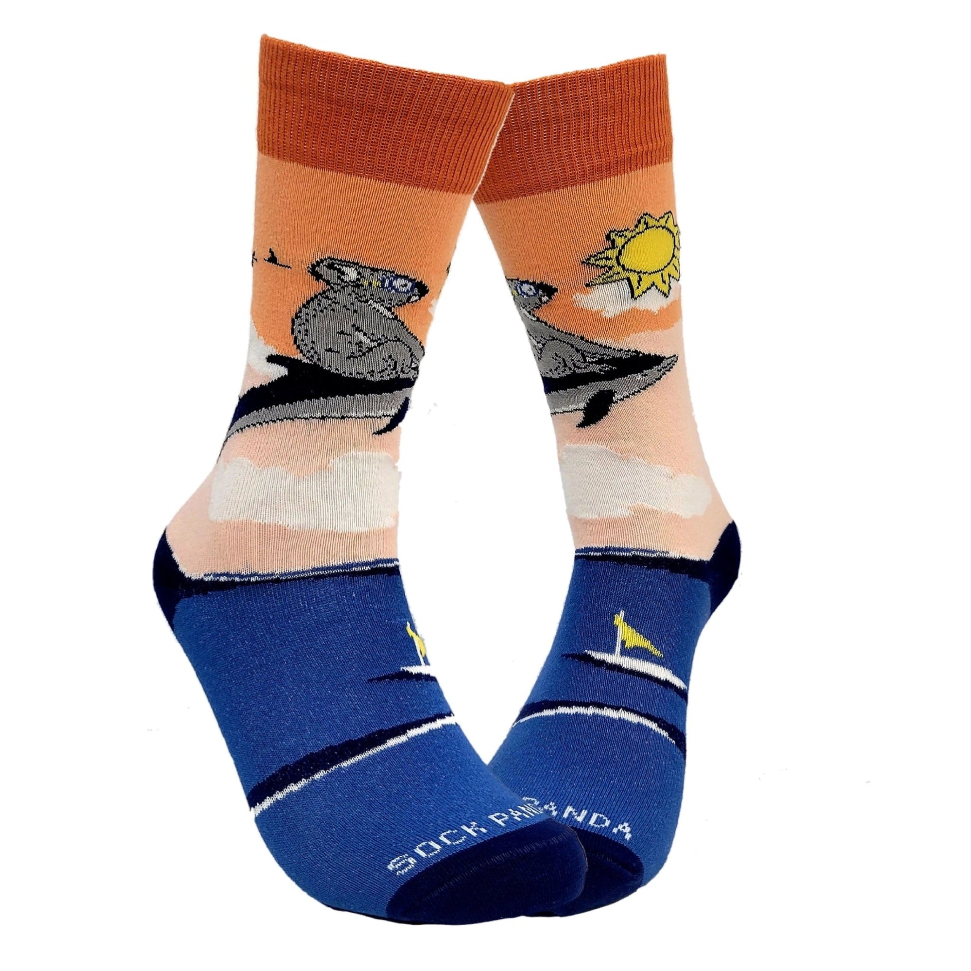 Koala Riding a Dolphin Socks from the Sock Panda (Adult Small - Shoe Sizes 2 - 5)