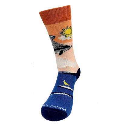 Koala Riding a Dolphin Socks from the Sock Panda (Adult Small - Shoe Sizes 2 - 5)