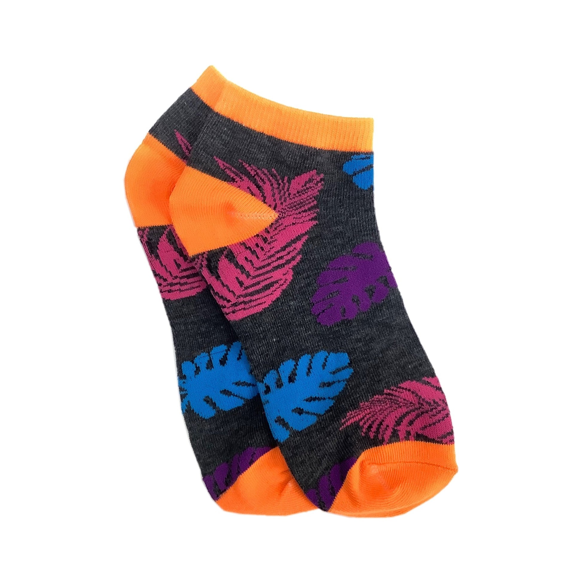 Leaf Pattern Ankle Socks (Adult Medium - Women's Shoe Sizes 5 - 10)