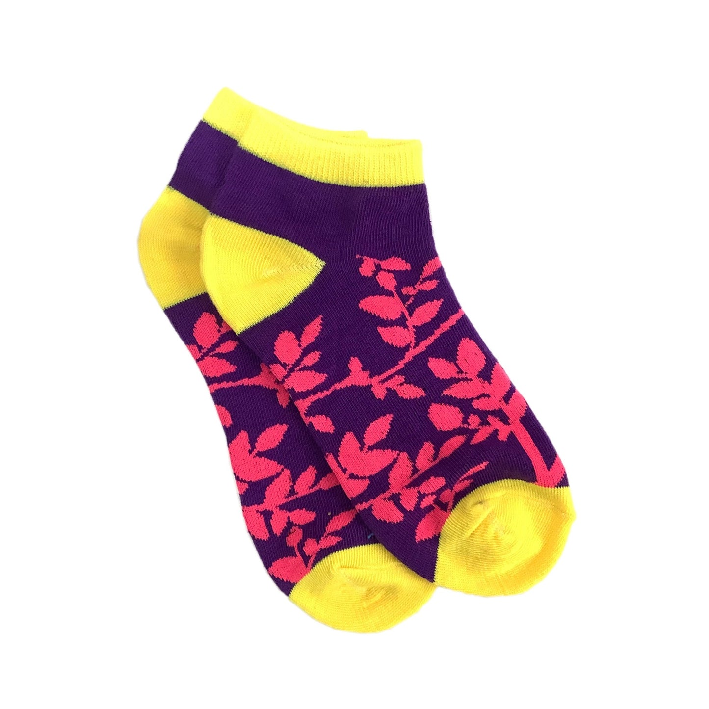Leaf Pattern Ankle Socks (Adult Medium - Women's Shoe Sizes 5 - 10)