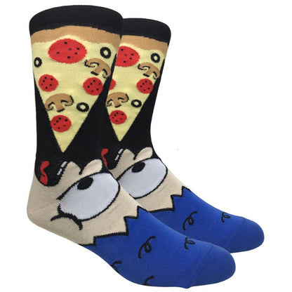 Let's Eat Pizza Socks (Adult Large - Men's Shoe Sizes 8 - 12)