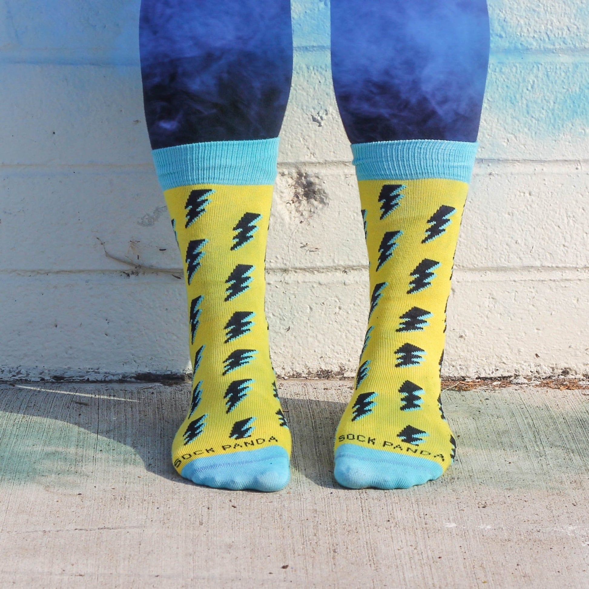 Lightning Bolts Socks from the Sock Panda (Adult Small - Shoe Sizes 2 - 5)