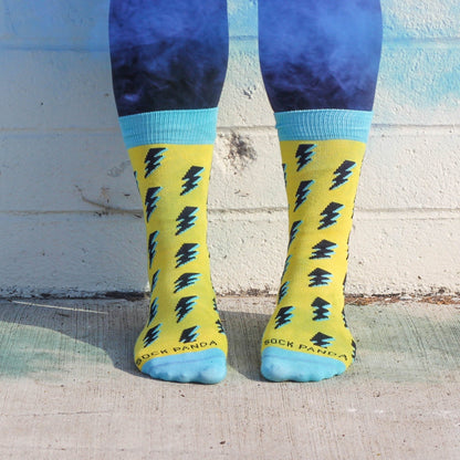 Lightning Bolts Socks from the Sock Panda (Adult Small - Shoe Sizes 2 - 5)