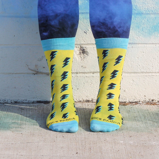 Lightning Bolts Socks from the Sock Panda (Adult Small - Shoe Sizes 2 - 5)