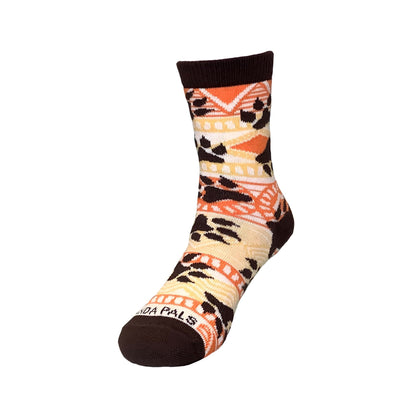Lion Paws with Tribal Prints Sock (Ages 3 - 7) from the Sock Panda