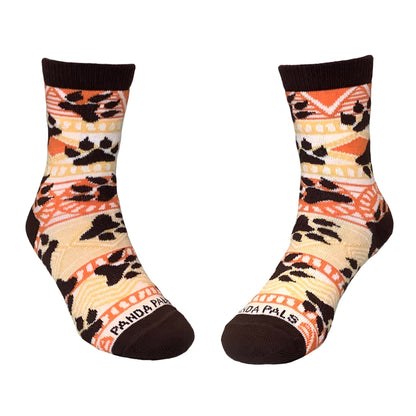 Lion Paws with Tribal Prints Sock (Ages 3 - 7) from the Sock Panda