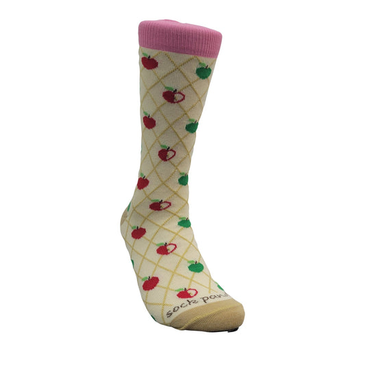 Love Apple Pattern Socks from the Sock Panda (Adult Medium - Women's Shoe Sizes 5 - 10)