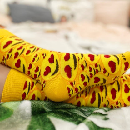 Love Eye Emoji Patterned Socks from the Sock Panda (Adult Medium - Women's Shoe Sizes 5 - 10)
