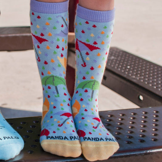Lovely Purple Umbrella Socks (Ages 3 - 5) from Sock Panda