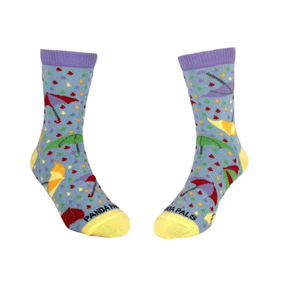Lovely Purple Umbrella Socks (Ages 3 - 5) from Sock Panda