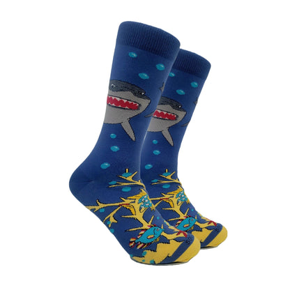 Magnificent Shark Socks from the Sock Panda (Adult Large - Men's Shoe Sizes 8 - 12)
