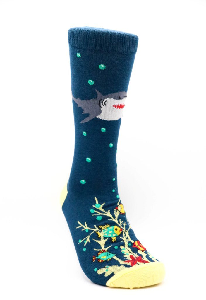 Magnificent Shark Socks from the Sock Panda (Adult Large - Men's Shoe Sizes 8 - 12) Shark Lg