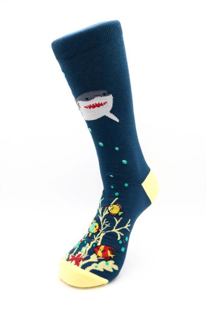 Magnificent Shark Socks from the Sock Panda (Adult Large - Men's Shoe Sizes 8 - 12) Shark Lg