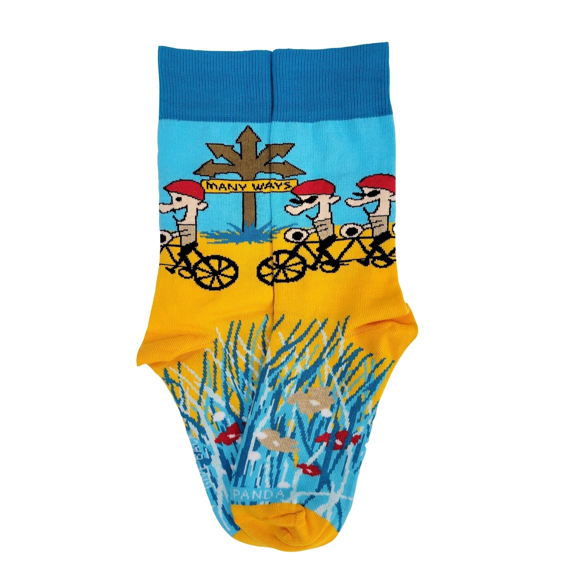 Many Ways Bicycle Socks from the Sock Panda (Adult Small - Shoe Sizes 2 - 5)