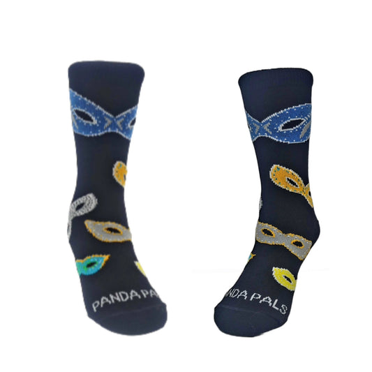 Masquerade Mask Sock in Black (Ages 3 - 7)