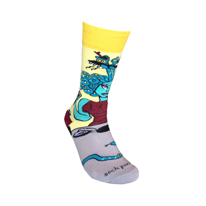 Medusa Having a Bad Hair Day Socks (Adult Medium - Women's Shoe Sizes 5 - 10)