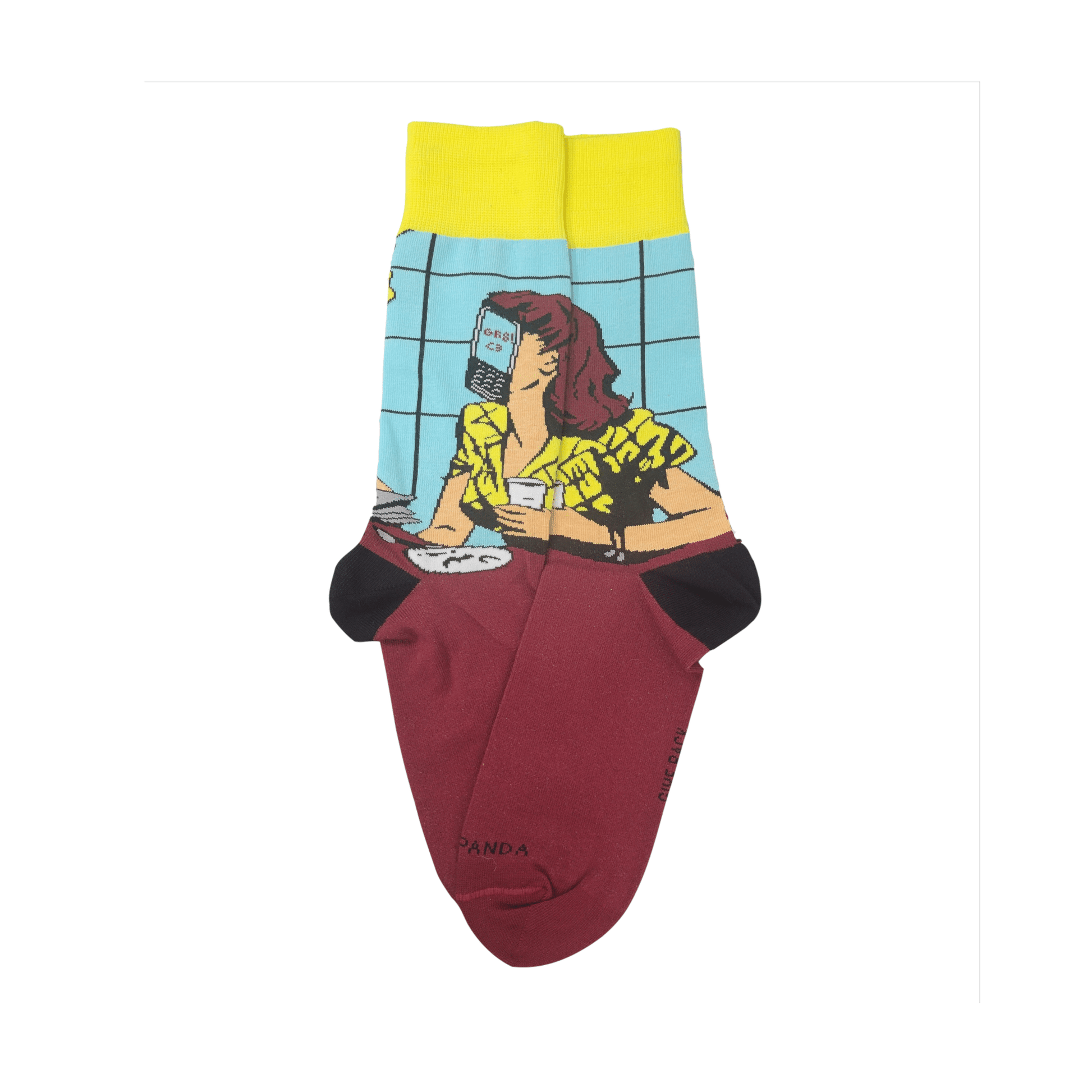 Modern Date and the New Normal Socks from the Sock Panda (Adult Large - Men's Shoe Sizes 8 - 12)