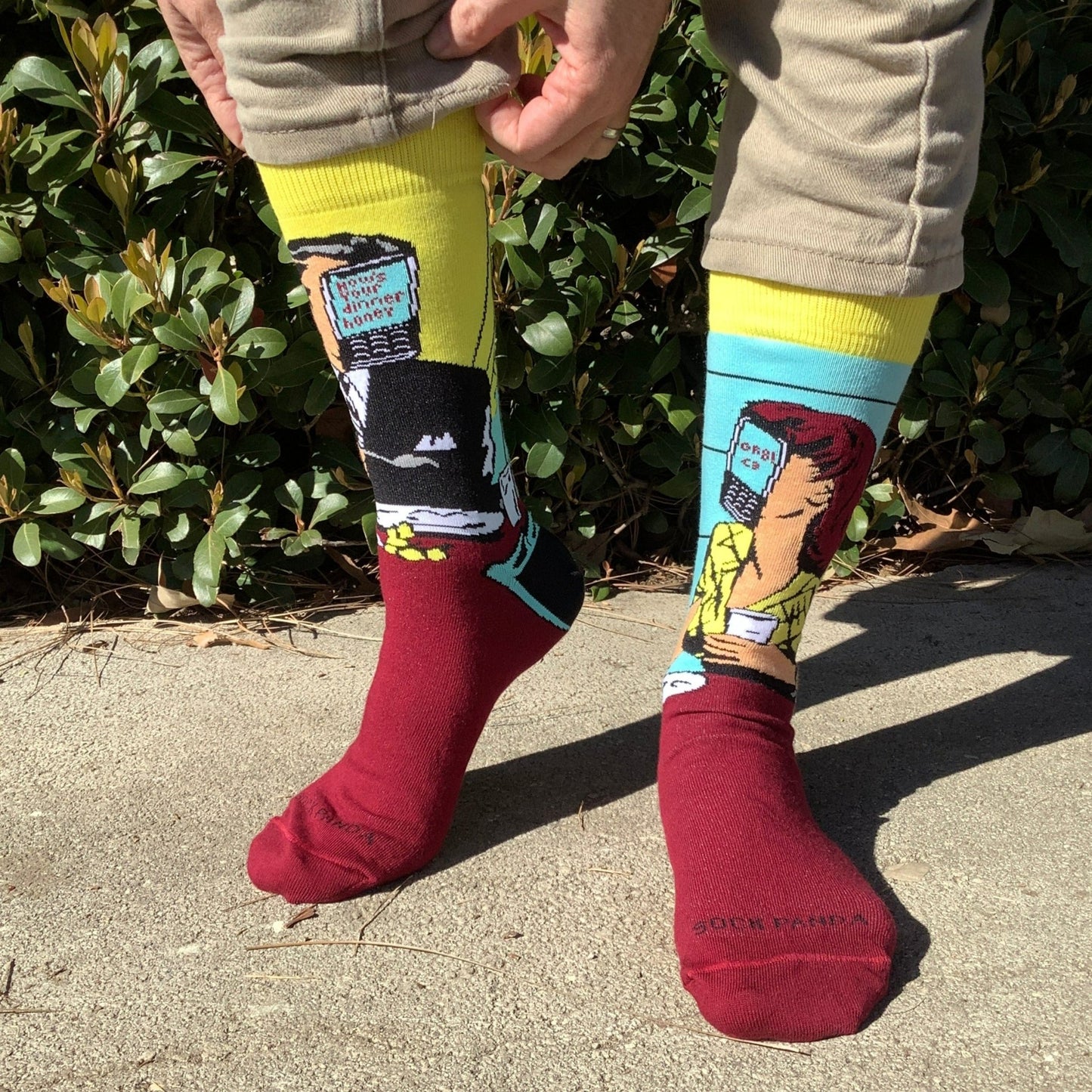 Modern Date and the New Normal Socks from the Sock Panda (Adult Large - Men's Shoe Sizes 8 - 12)