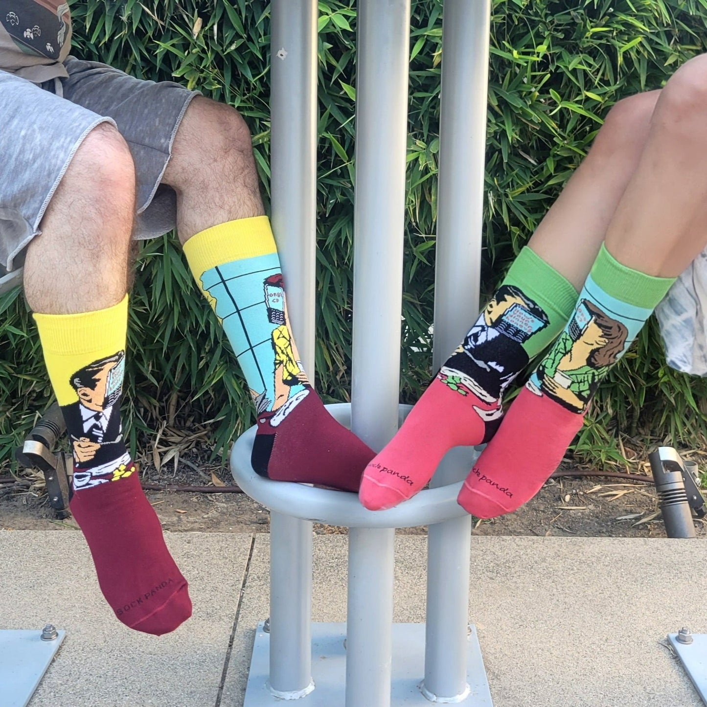 Modern Date and the New Normal Socks from the Sock Panda (Adult Large - Men's Shoe Sizes 8 - 12)