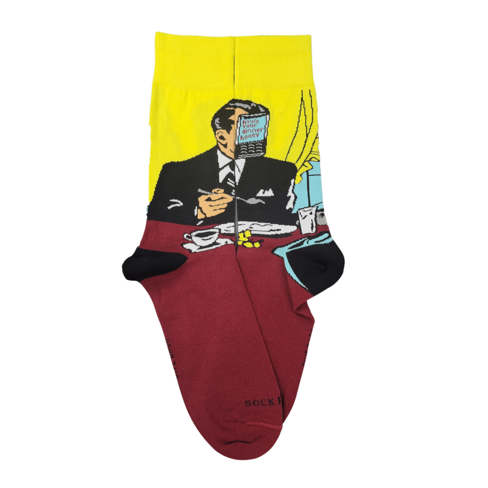 Modern Date and the New Normal Socks from the Sock Panda (Adult Large - Men's Shoe Sizes 8 - 12)