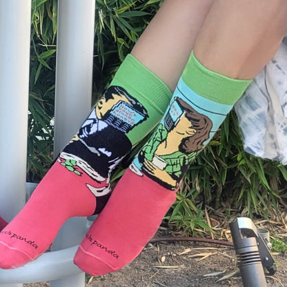 Modern Date and the New Normal Socks from the Sock Panda (Adult Medium - Women's Shoe Sizes 5 - 10)
