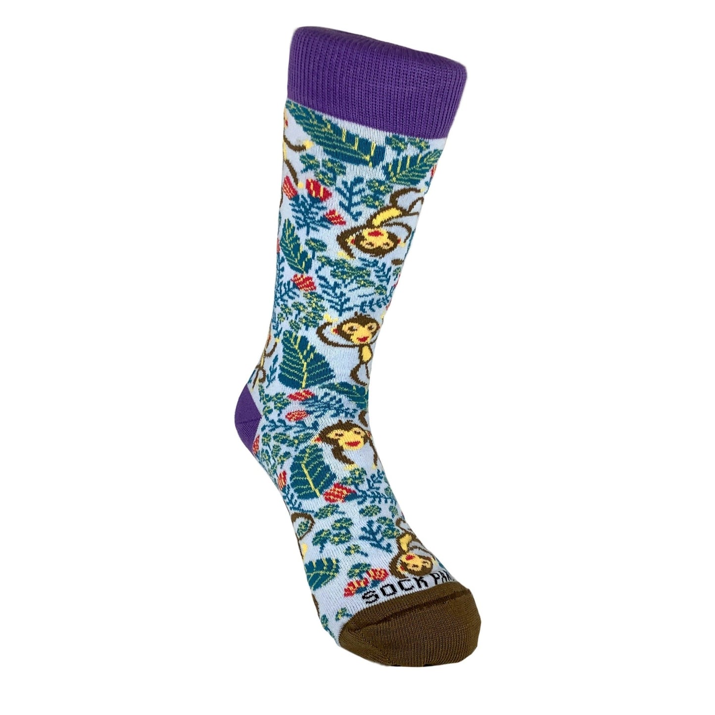 Monkey Playing Socks from the Sock Panda (Adult Small - Shoe Sizes 2 - 5)