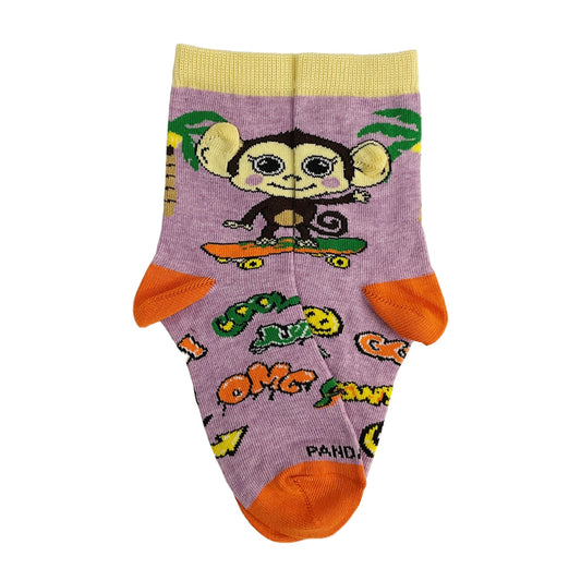Monkey Skateboarding Socks from the Sock Panda (Age 3 - 7)