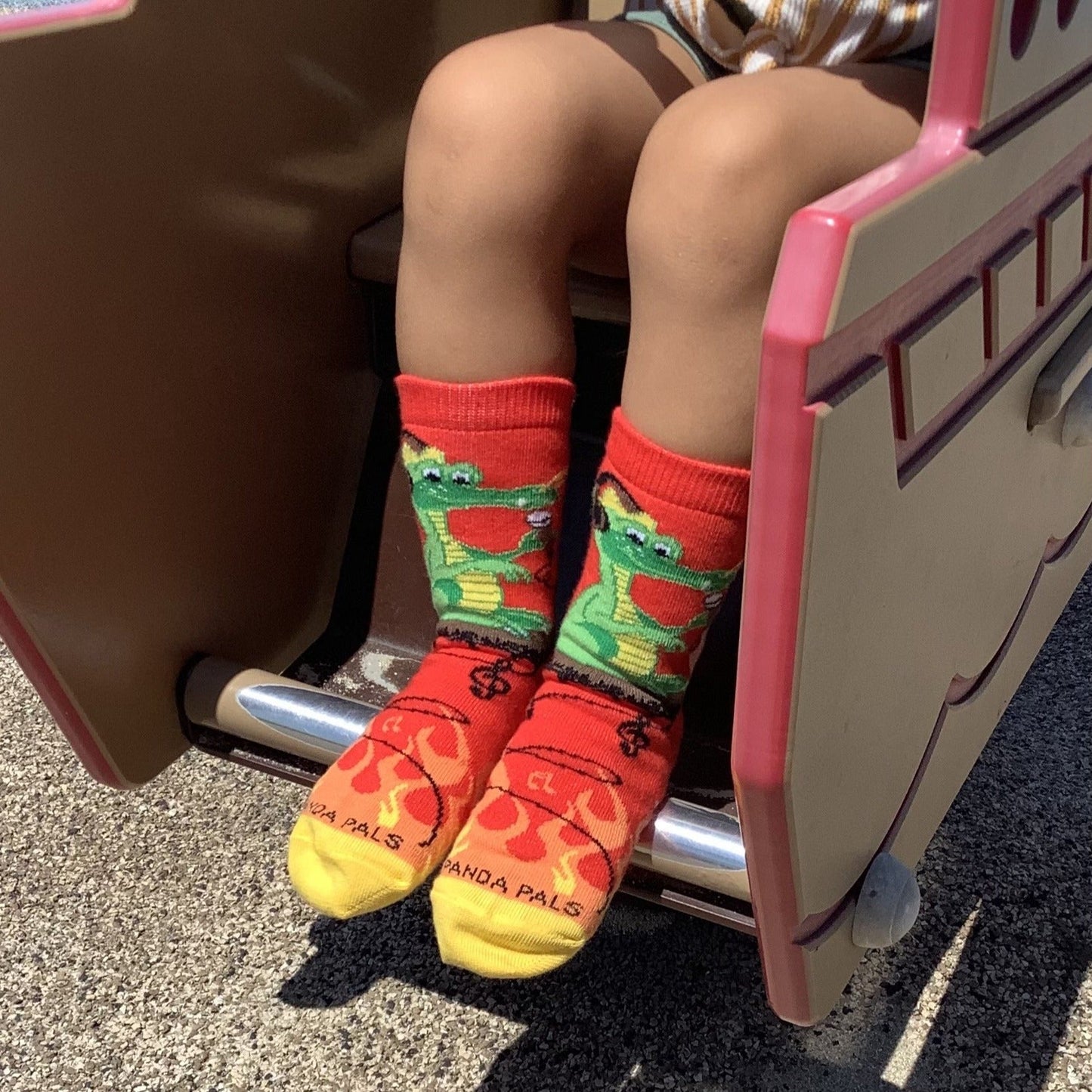 Music Dragon on Fire Socks (Ages 3 - 7) from the Sock Panda